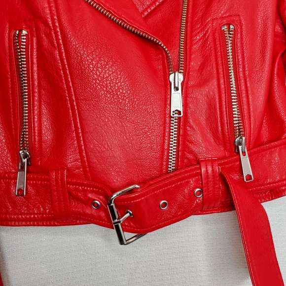 TRACY RED LEATHER JACKETS - Picture 6 of 11